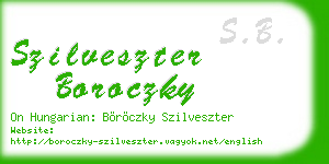 szilveszter boroczky business card