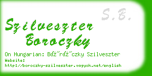 szilveszter boroczky business card